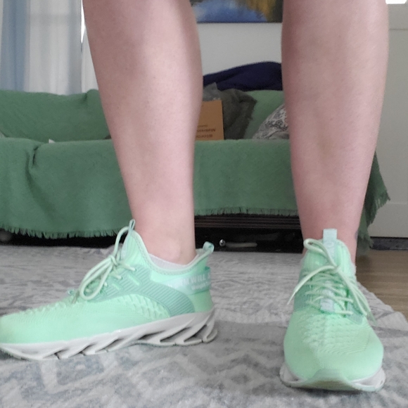Mint Sneaker, Spring, Summer Aqua Shoe, Teal - Picture 2 of 5